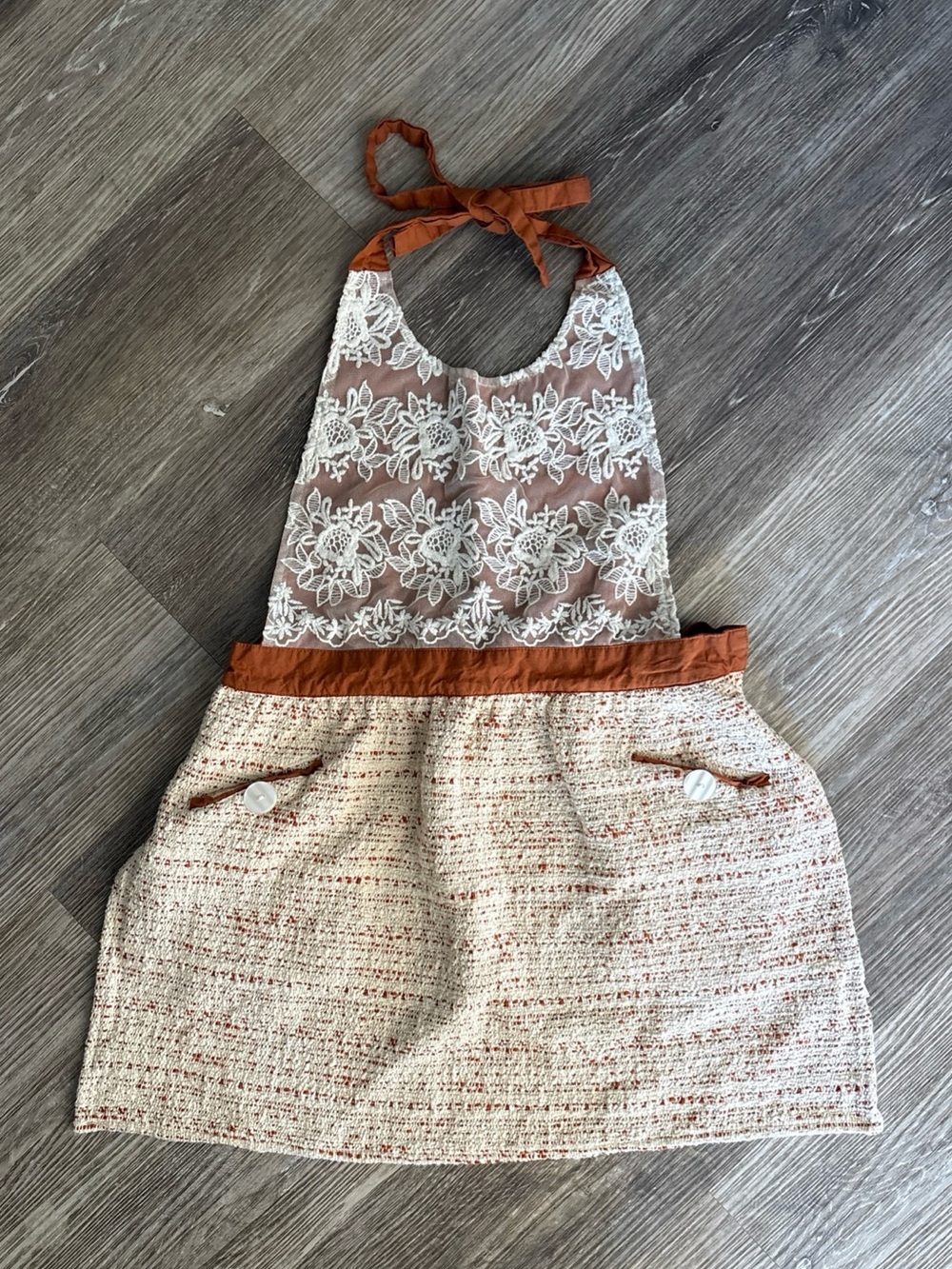 Sur La Table Apron Smock Vintage Country Shic Harvest Copper Cooking In Style